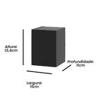 Arandela De Parede Plus 1201 Preto Com Foco - Rpm Móveis