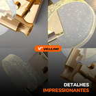 Arandela De Parede Redonda Disco Dourado Cristal Moderno