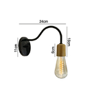 Arandela De Parede Retrô Soquete E-27 Dourado