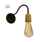 Arandela De Parede Retrô Soquete E-27 Dourado