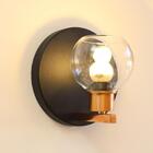 Arandela De Parede Sonata Preta Com Detalhe Cobre Para 1 Lâmp