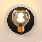 Arandela De Parede Sonata Preta Com Detalhe Cobre Para 1 Lâmp