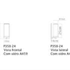 Arandela de Parede Tubo de Vidro 25cm P358-25 Golden Art