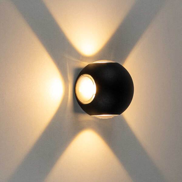 Arandela Decorativa Criativa Tetra Led 12w 3000k Opus Preto S
