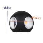 Arandela Decorativa Criativa Tetra Led 12w 3000k Opus Preto S