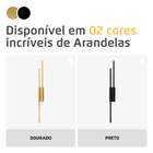 Arandela Doble Perfil 88cm Led 19w 3000k Dourado
