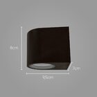 Arandela Dots Marrom Corten + Led 1x Gu10 Mr16 Bq Dl158c Bell