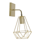 Arandela de Parede Dourada Alumínio 6205 Pantoja&Carmona