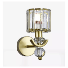 Arandela Dourada Com Cristais 23cm 1e14