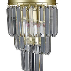 Arandela Dourada Com Cristais 32cm 2e14