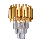 Arandela Dourada Com Cristais 33cm 2e14