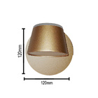 Arandela Dourada Led 14w 3000k Bivolt 12cm