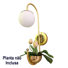 Arandela Dourado Com Suporte P Planta Oldartisan Ar-5433