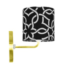 Arandela Dourado De Cupula Cilíndrica Elos Preto