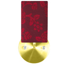 Arandela Dourado De Cupula Quadrada Floral Vermelho