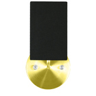 Arandela Dourado De Cupula Quadrada Preto