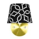 Arandela Dourado De Cupula Tradicional Elos Preto