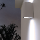 Arandela Dublê Branca Facho Duplo Dicroica Mr16 Opus + Led 7w