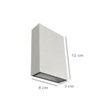 Arandela Duo Blindada Efeito 2 Fachos Duplo Led 4w 3000k Bran