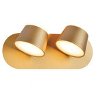 Arandela Dupla Dourada Led 28w 3000k Bivolt 26cm