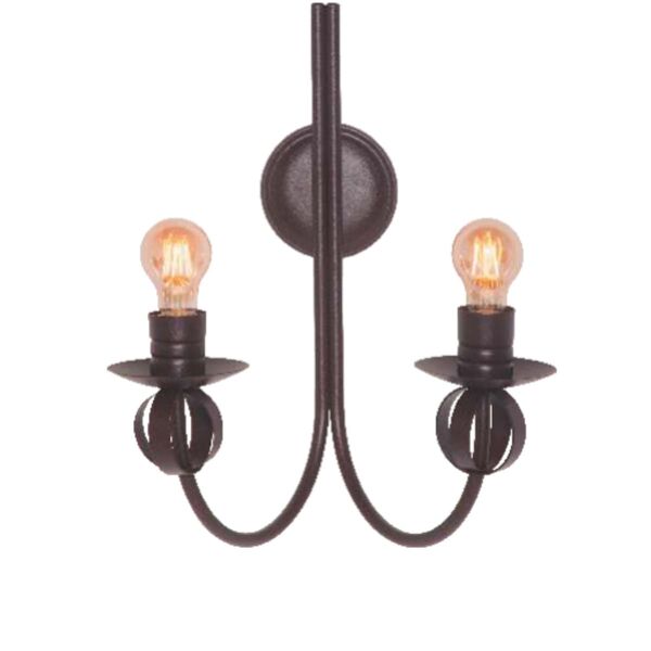 Arandela Dupla Estância - Biancoluce Ae27 Marrom Corten