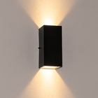 Arandela Duplo Facho Longo para 2 Dicróica Gu10 Preta ST187