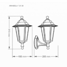 Arandela E27 1 Lâmpada 31cm Taschibra
