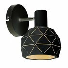 Arandela E27 1 Lâmpada Faces Startec Preta