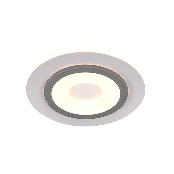 Arandela E/ou Plafon Led Redondo Branco E Cinza 24cm 27w 3000