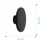 Arandela Eclipse Preto 12w 3000k Bivolt Gaya