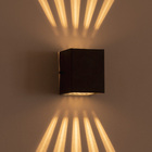 Arandela Efeito 10 Fachos Alumínio Interna / Externa Preta St