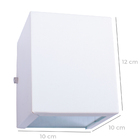 Arandela Efeito 2 Fachos 2 Focos Em Alumínio Externa Branco-i