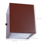 Arandela Efeito 2 Fachos 2 Focos Em Alumínio Externa Marrom-i