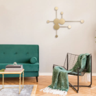 Arandela Elo Dourado (c)89cm (l)74cm (a)6cm 3x5w + 3x3w 3000k