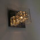 Arandela em Aço, Vidro e Alumínio 13x15cm Bella para 1 Lâmpad