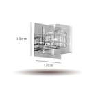 Arandela em Aço, Vidro e Alumínio 13x15cm Bella para 1 Lâmpad