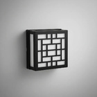 Arandela Em Acrílico Preto 12cm Ip65 Led 8w 3000k Bivolt