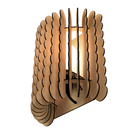 Arandela Em Mdf - Completa