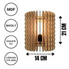 Arandela Em Mdf - Completa