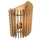 Arandela Em Mdf - Completa