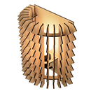 Arandela Em Mdf - Completa