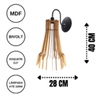 Arandela Em Mdf - Completa