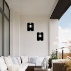 Arandela Em Mdf - Completa - Cor: Preta