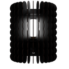 Arandela Em Mdf - Completa - Cor: Preta