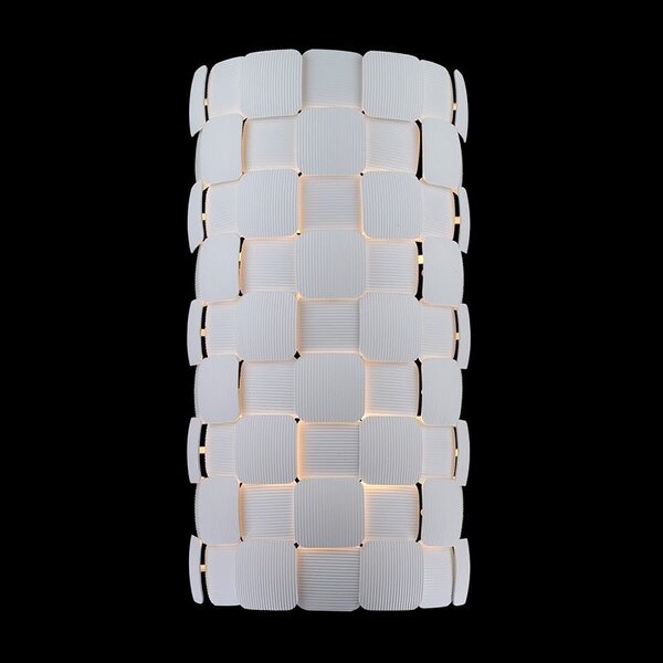 Arandela em Policarbonato e Acrílico Branca Vega Bella Ø32cm