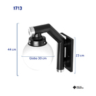 Arandela Externa 1713g Preta Incolustre