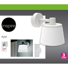 Arandela Externa 1 Lâmpada IP44 Plástico Ayos Inspire