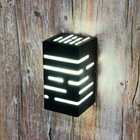 Arandela Externa- Modelo Sol - Cor Preto