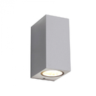 Arandela Externa Branca 2xgu10 Facho Duplo Policarbonato Opus