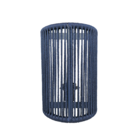 Arandela Externa Alumínio e Corda Náutica Azul IP20 Ibiza Fibrarte